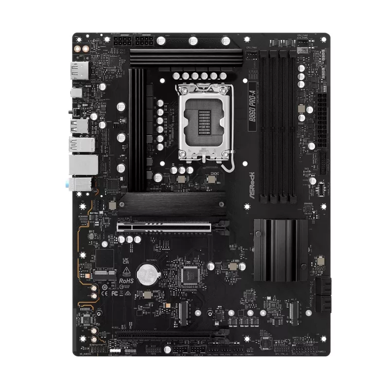Motherboard ASRock B860 Pro-A — Intel B860 ATX, LGA 1851, DDR5, 4x DIMM, 256GB, 2.5Gb LAN, 1x M.2, 4x SATA III