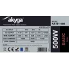 Power supply unit Akyga AK-B1-500, 500 W, ATX 2.31, 20+4 pin, 120 mm fan, non-modular
