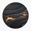 Floor pad Arozzi Zona Round Floor Pad — Black/Gold, round protective mat for flooring