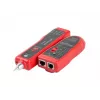 LANBERG network cable tester NT-0501 — RJ-11/RJ-12/RJ-45 support, max length 250 m, built-in battery, LED indicators, black
