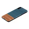 Smartphone case man and wood for iPhone XS Max — denim black
