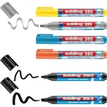 Flipchart markers Edding 385/380/383 assorted colors 1.0–5.0 mm, set of 6