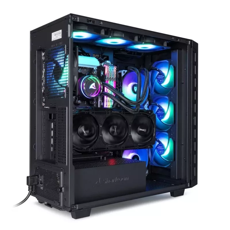 Sharkoon REBEL C80G RGB Midi Tower Black