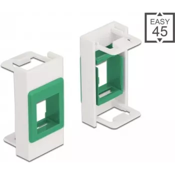 Keystone Holder DeLOCK Easy 45 Module 22.5 x 45 mm white green