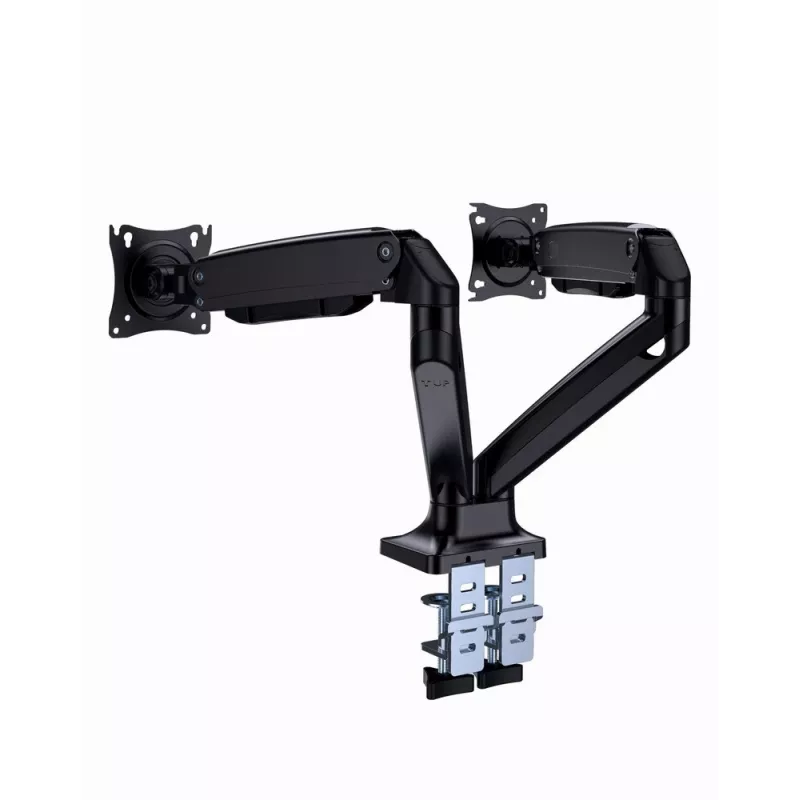 Monitor mount stand GEMBIRD MA-DA2-03 for up to 35 inch screens, clamp, VESA 75x75–100x100, 20 kg, black, dual-display