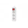 Power extension cable LANBERG PS1-03E-0300-W — 3 m cable, 3 Type E AC outlets, white, indoor