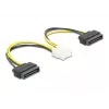 Power cable DeLOCK 83020 2 x 15 pin SATA to 8 pin EPS 15 cm