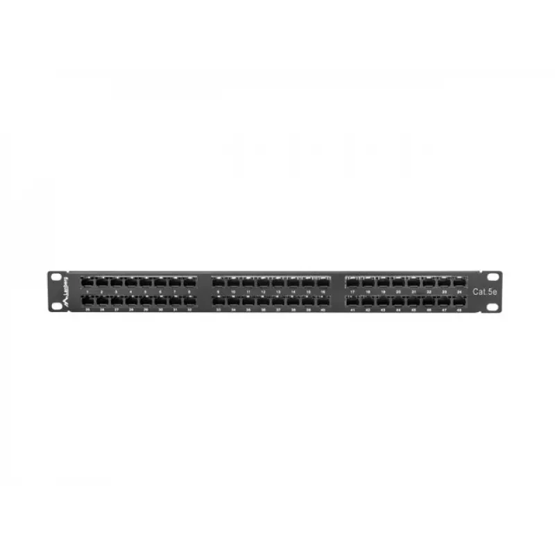 Lanberg PPU5-1048-B 1U 48-Port Cat5e UTP Patch Panel Black