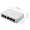 Network switch QOLTEC 52247 5 x RJ45 ports 1000Mbps Gigabit unmanaged