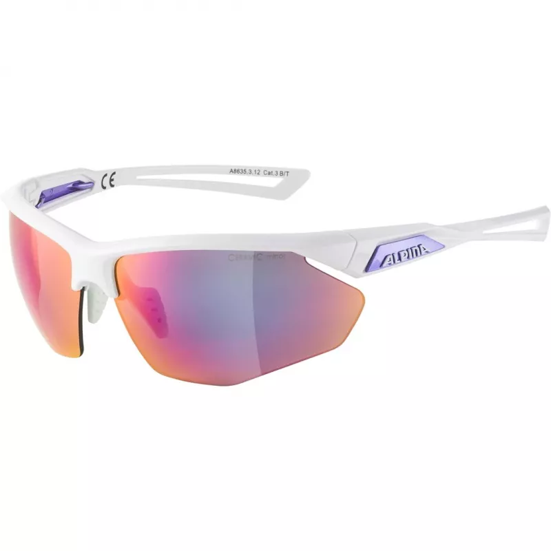 ALPINA Sunglasses cycling NYLOS HR white-purple Glass purple lustro Cat.3