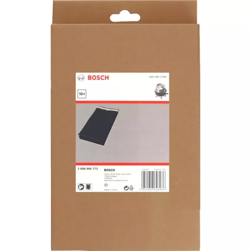 Disposable dust collection bags Bosch GAS 18V-12 MC Professional, black, 10 pieces