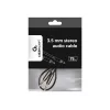Gembird Cable CCAP-444-0.75M (Mini Jack M - Mini Jack M, 0,75m, Black Color) Audio-Cable 3.5mm Black (CCAP-444-0.75M)