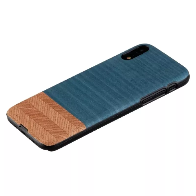 Smartphone case man and wood for iPhone XR — denim black protective cover