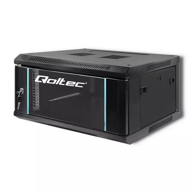 Qoltec 54461 19 inch Wall-Mount Rack Cabinet 4U 600x280x450 mm Black