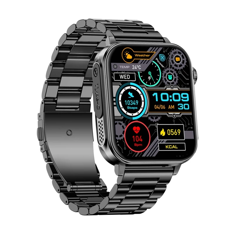 Smartwatch Colmi P80 Steel Black with Bluetooth and Heart Rate Monitor