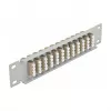 Fiber Optic Patch Panel DeLOCK 10 inch 12 Port LC Quad Beige 1U Grey