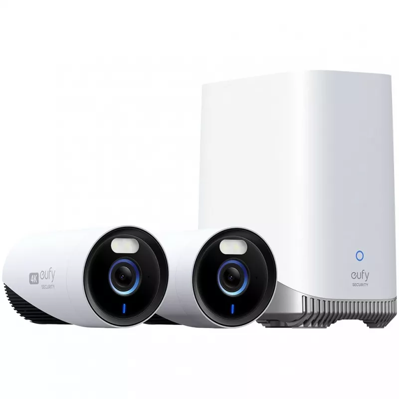 Anker Eufy eufyCam E330 (Professional) - 2 Camera Kit - Network Surveillance Camera - Outdoor Area - weatherproof - Colour (day/night) - 8 MP - 3840 x 2160 - 4K - Audio - Wi-Fi - 2
