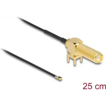 Coaxial Cable DeLOCK 12028 0.25 m SMA I-PEX MHF4 Black