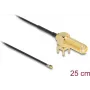 Coaxial Cable DeLOCK 12028 0.25 m SMA I-PEX MHF4 Black