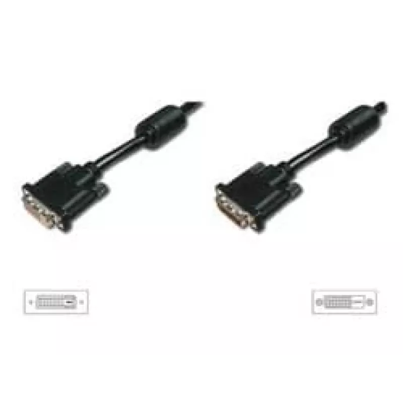 DIGITUS DVI-D extension cable 2 m, DVI-D to DVI-D, black