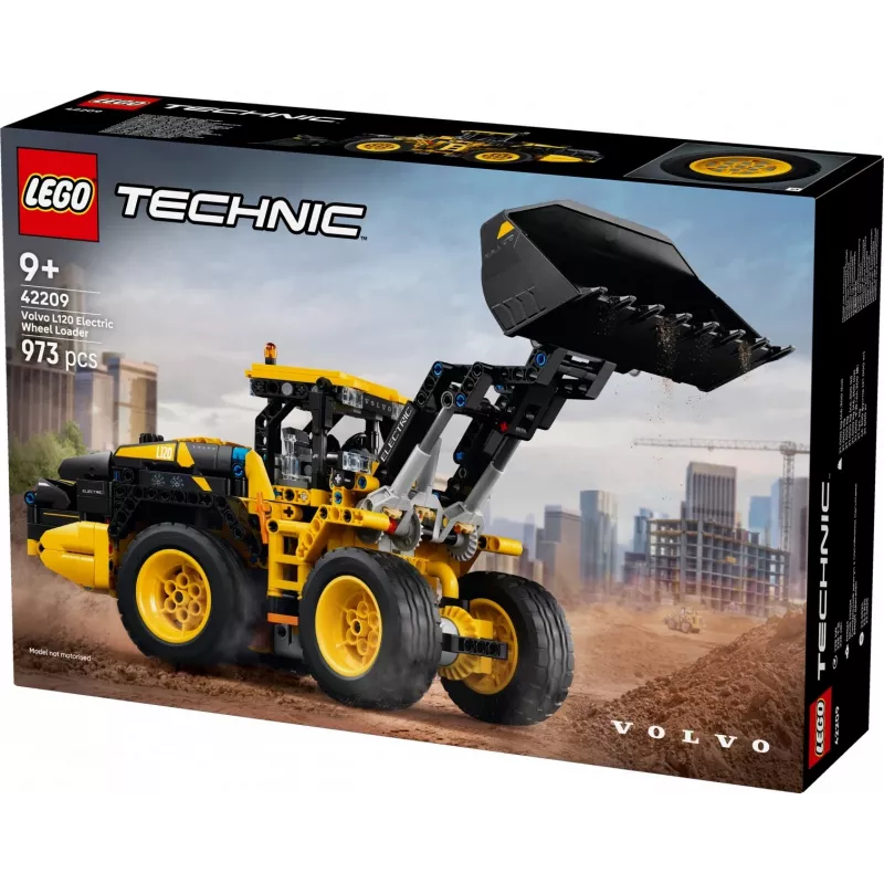 Construction toy LEGO Technic Volvo L120 Electric Wheel Loader model 42209, 973 pcs, for ages 9+, 140×110×350 mm