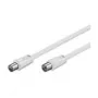 Wentronic Goobay Antenna Connection Cable, 100% Shielded, White, 3.5 m - Coax Plug Koax-Socket (50719)