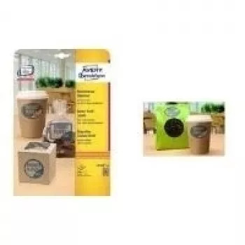 Avery Zweckform - Labels - permanent adhesive - natural brown - 63,5 x 42,3 mm (oval) 450 label(s) (25 Sheets x 18)