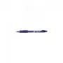 Ballpoint pen BIC 829158 — clip-on retractable, blue ink, transparent barrel, pack of 12