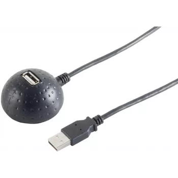 USB Cable S/CONN 13-50017 1.5m USB 2.0 Black