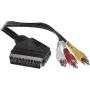 SCART cable ShiverPeaks AVK 407-200 SC with switch and 3×RCA connectors