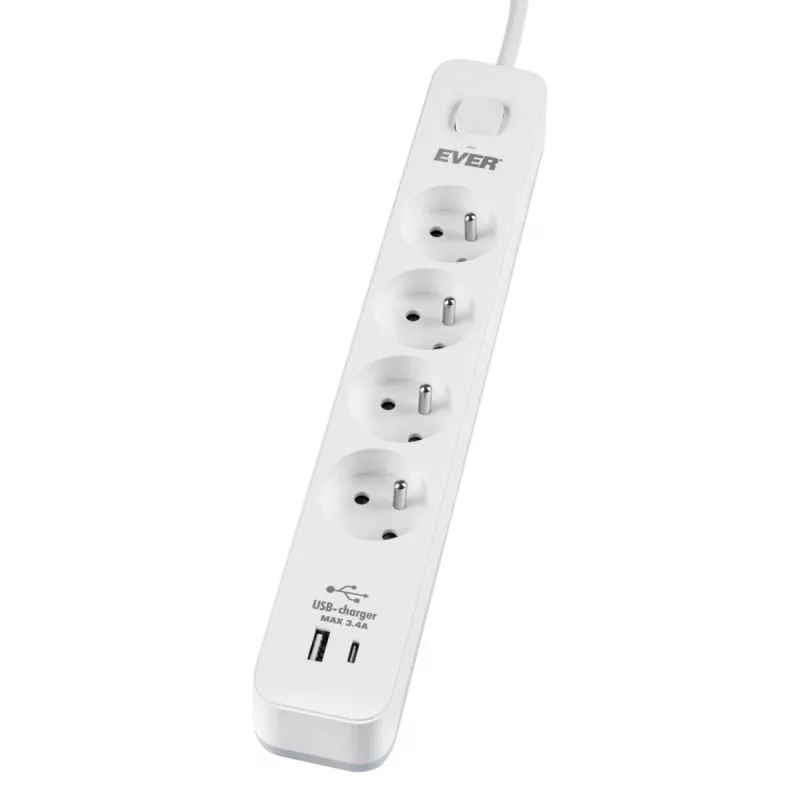 Surge protection strip PROTECT 4PL 1A1C USB T/LZ12-PRO015/1000