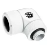 Fitting BitsPower BP-DWE90RMLA16 — brass 90° angled computer cooling fitting, diameter 1.6 cm, white