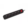 Power extension Lanberg PS1-05E-0300-BK 3 m 5 AC outlet(s) Indoor White