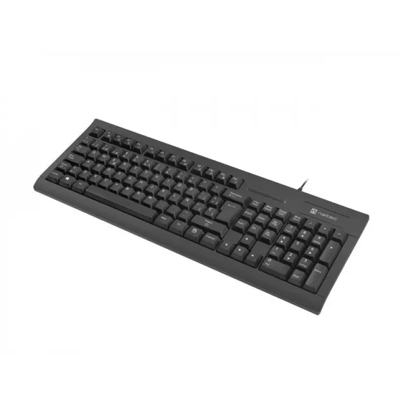 Wired Full-size NATEC Moray ES Keyboard with USB, Spanish QWERTY, 105 keys, ID card reader, 1.5 m cable, black