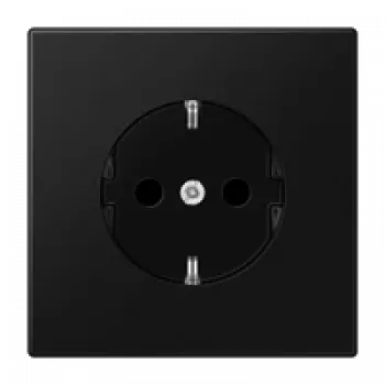 Socket outlet Type F Jung LS 1520 KI SWM — 1-module, 2P, 16A, 250V, black
