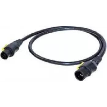 Neutrik power connection cable [1x PowerCon-Socket - 1x PowerCon-Plug] 3.00 m Black, Yellow (NKPF-M-A-3)