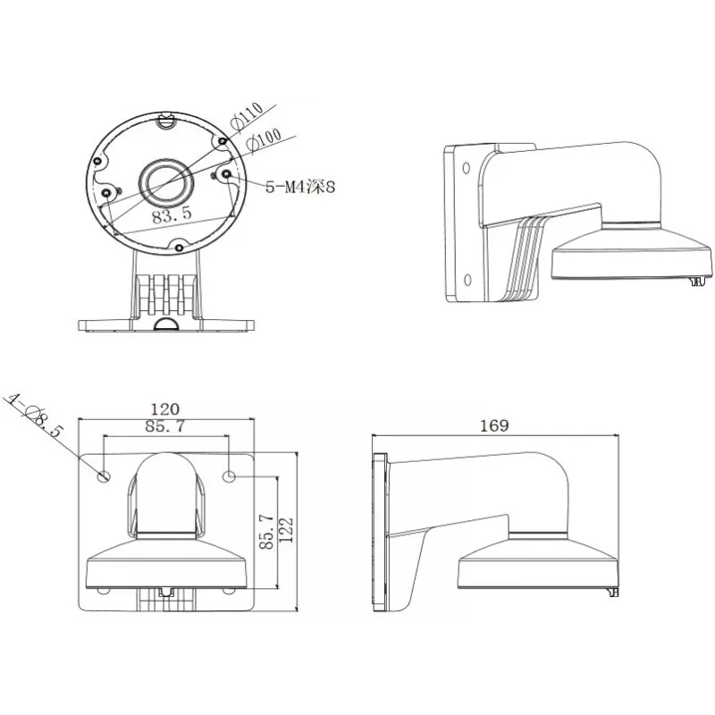 Hikvision Digital Technology DS-1272ZJ-110 security camera accessory Mount