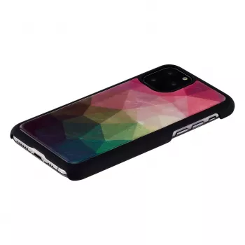 Protective smartphone case iKins for iPhone 11 Pro with water flower design, black