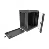 Delock 43418 19 inch 12U Wall-Mount Rack Cabinet with Glass Door, Black