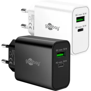Goobay USB-C PD GaN Dual Fast Charger 30 W black (75335)