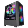 PC Case TACENS Mars Gaming MC-VORTEX Mini Tower Mini-ITX/Micro-ATX Tempered Glass Black, 3x120mm, 27.3 cm GPU, 162 mm CPU cooler