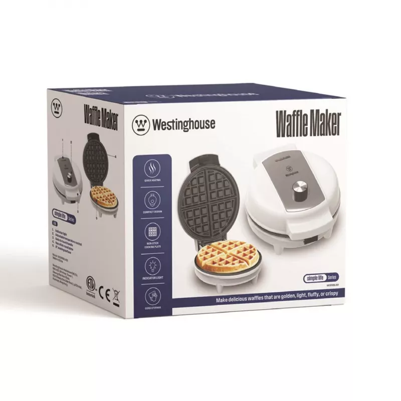 Waffle maker Westinghouse WKWMSL402 — electric waffle iron, compact countertop unit
