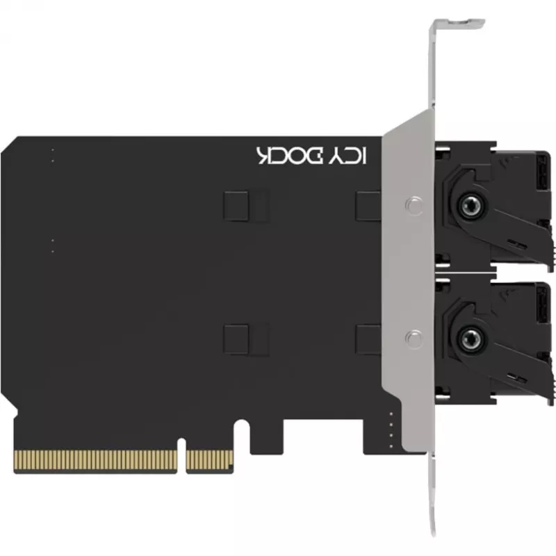 PCIe adapter card icybox MB312M4P-B — 2× M.2 NVMe to PCIe 4.0 x8 (bifurcation)