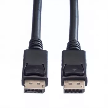 Value DisplayPort connection cable DisplayPort plug, DisplayPort plug 1.50 m Black 11.99.5767 Shield