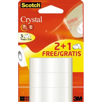 Stationery Tape Scotch 61915RP 15m Transparent 19mm 3pcs