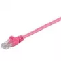 Wentronic Goobay CAT 5e Patch Cable, U/UTP, Magenta, 3 m - CCA Copper Mix (95232)