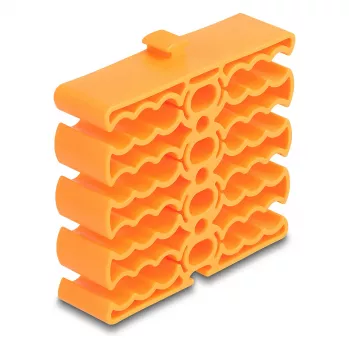 Cable holder DeLOCK 66255 orange 24 cable entries