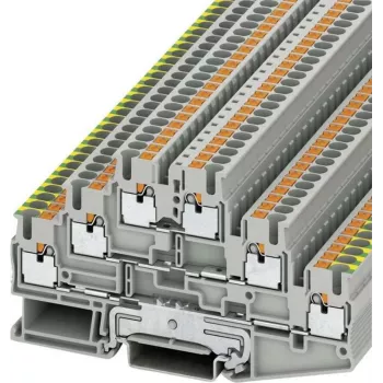 Phoenix Contact Push-In Three-Level Terminal Block PT PT 2,5-PE/L/L Grey Contents: 1 pc(s) (3210541)