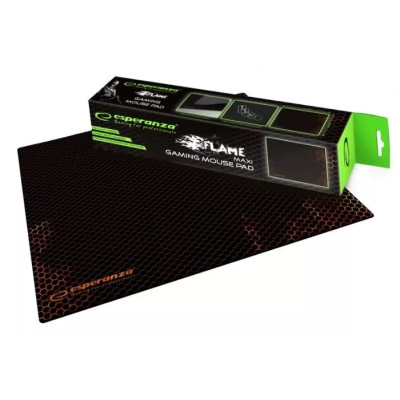 Gaming mouse pad ESPERANZA EGP103R — fabric, 400×300 mm, 3 mm thickness, patterned surface, non-slip base, black