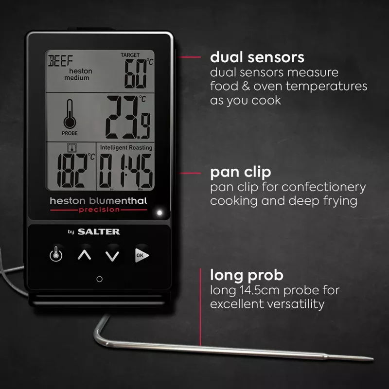 Digital cooking thermometer Salter 540A HBBKCR 5‑in‑1 precision — multi‑function kitchen probe